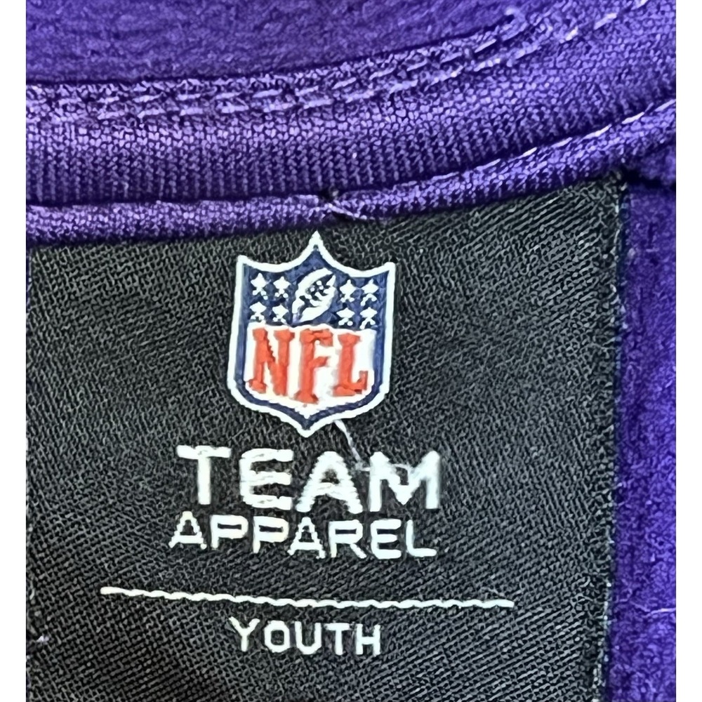 Minnesota Vikings Hoodie Youth Boys 8 Purple Pullover NFL Activewear Sweatshirt - Picture 4 of 11